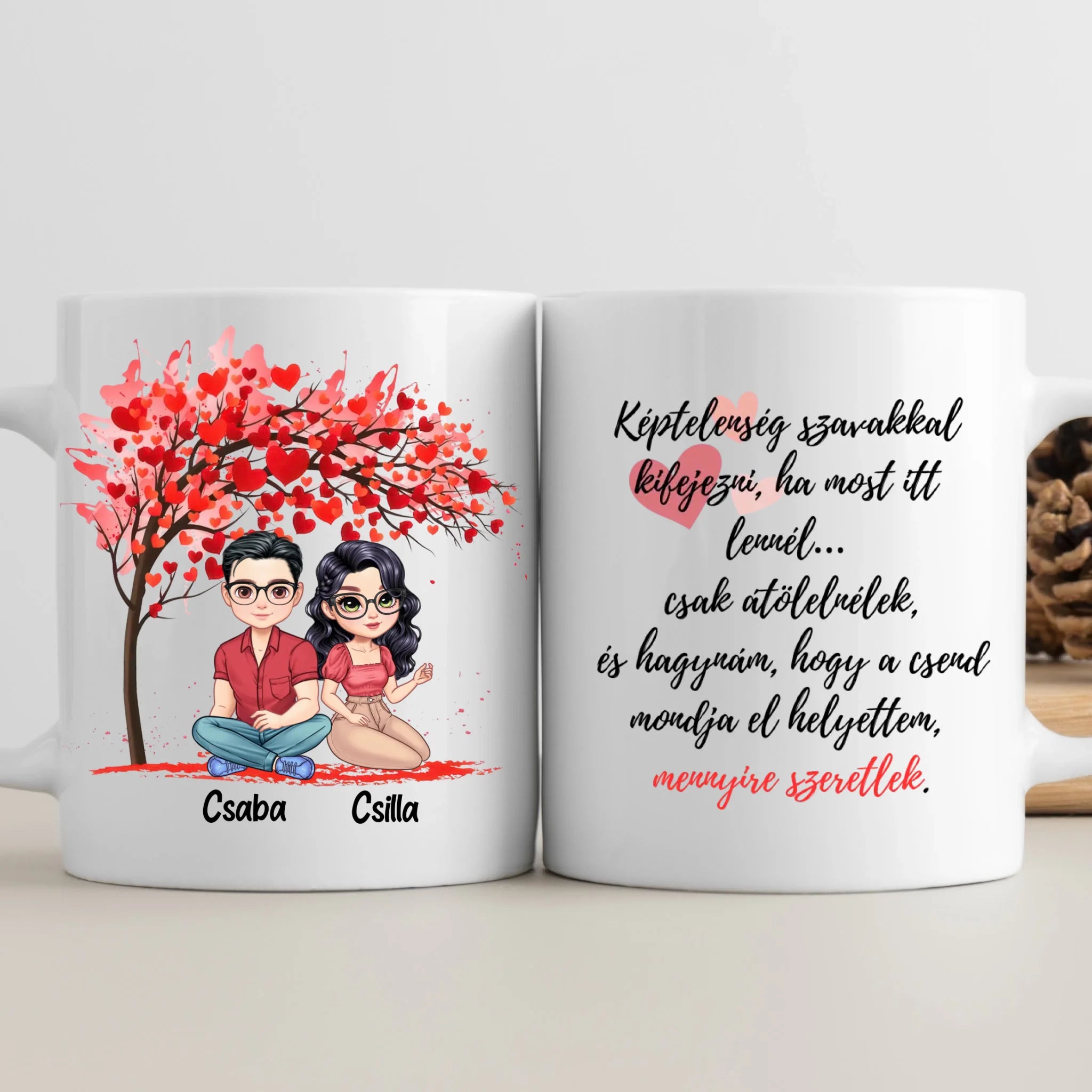 Egyedi bögre szerelmespárnak